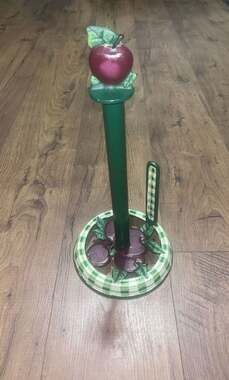 Cast Iron Apple Themed Paper Towel Holder ODI 2011